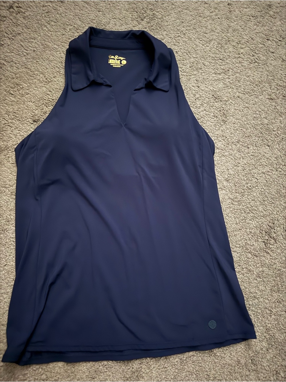 Lilly Pulitzer Navy Sleeveless Polo Tank